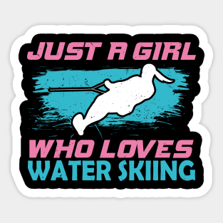 Water Ski Skiing Girl Gift Sticker